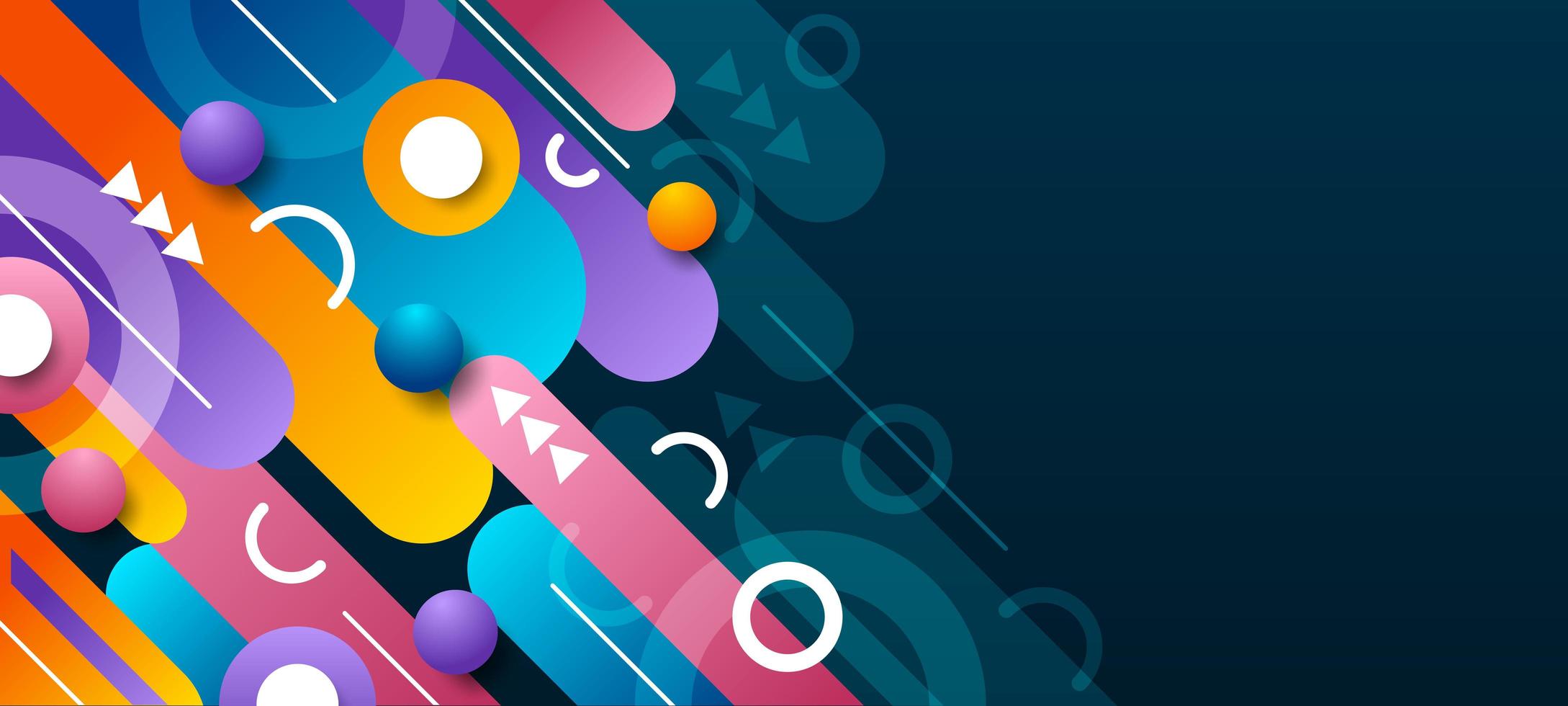 Shapes Abstract Colorful Background vector