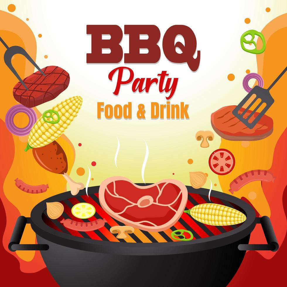 Barbeque Party Illustration vector