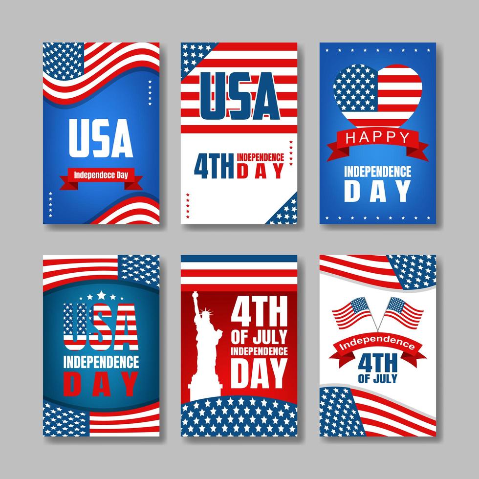 4th July Card Collection vector