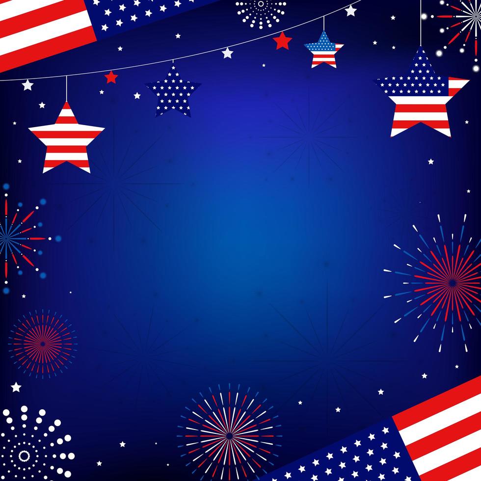 4th Of July Background vector