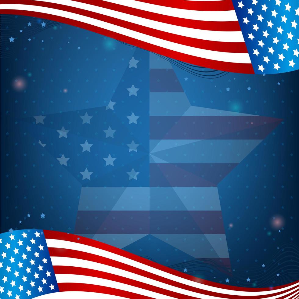 Beauty American Flag Background vector