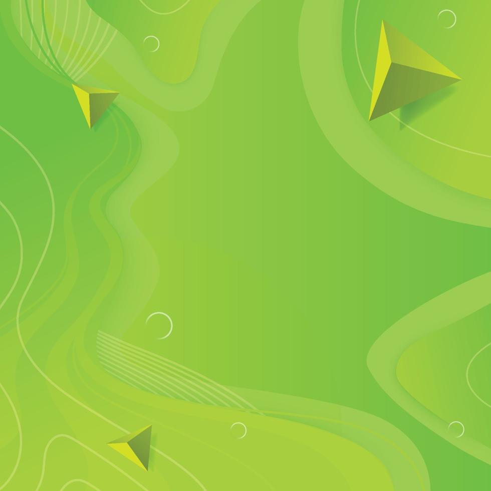 Dynamic Green Wave Background vector