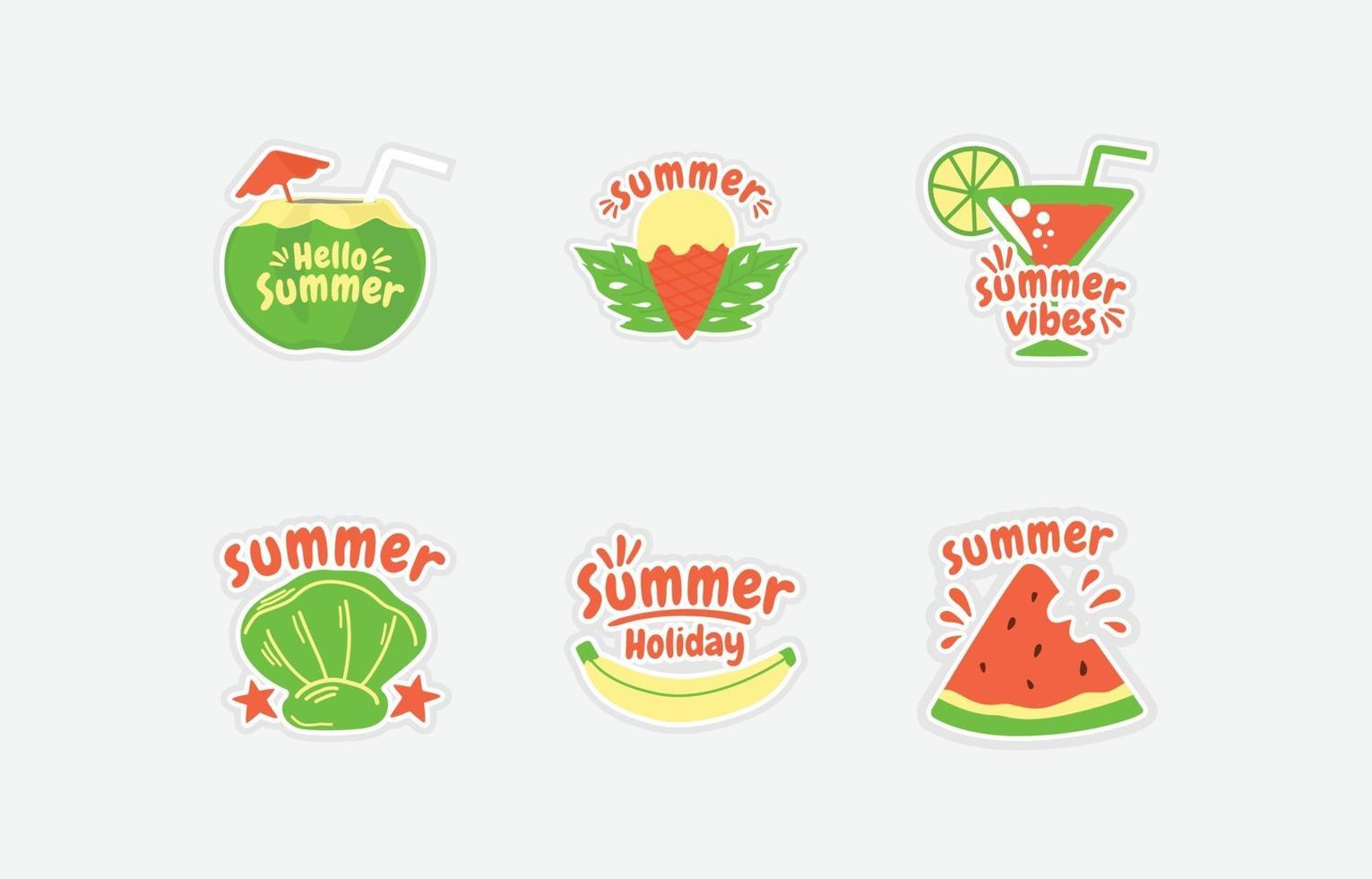 Summer Fun Sticker vector