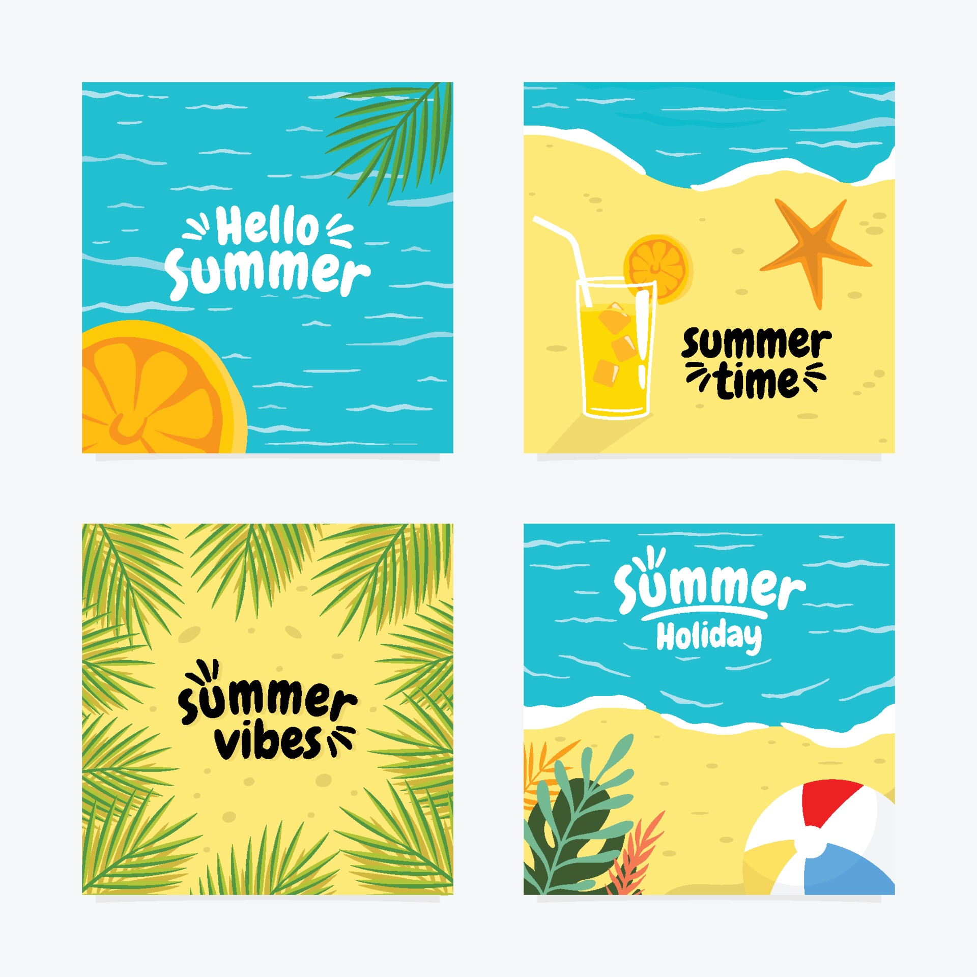 Summer Fun Social Media Post 2381347 Vector Art at Vecteezy