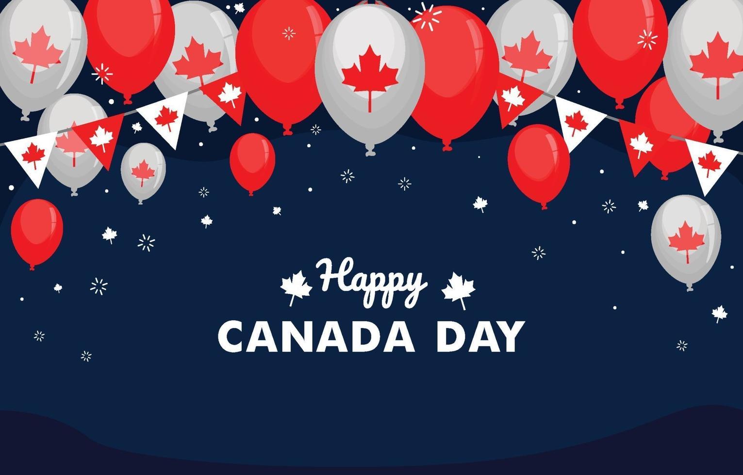 feliz día de canadá fondo vector