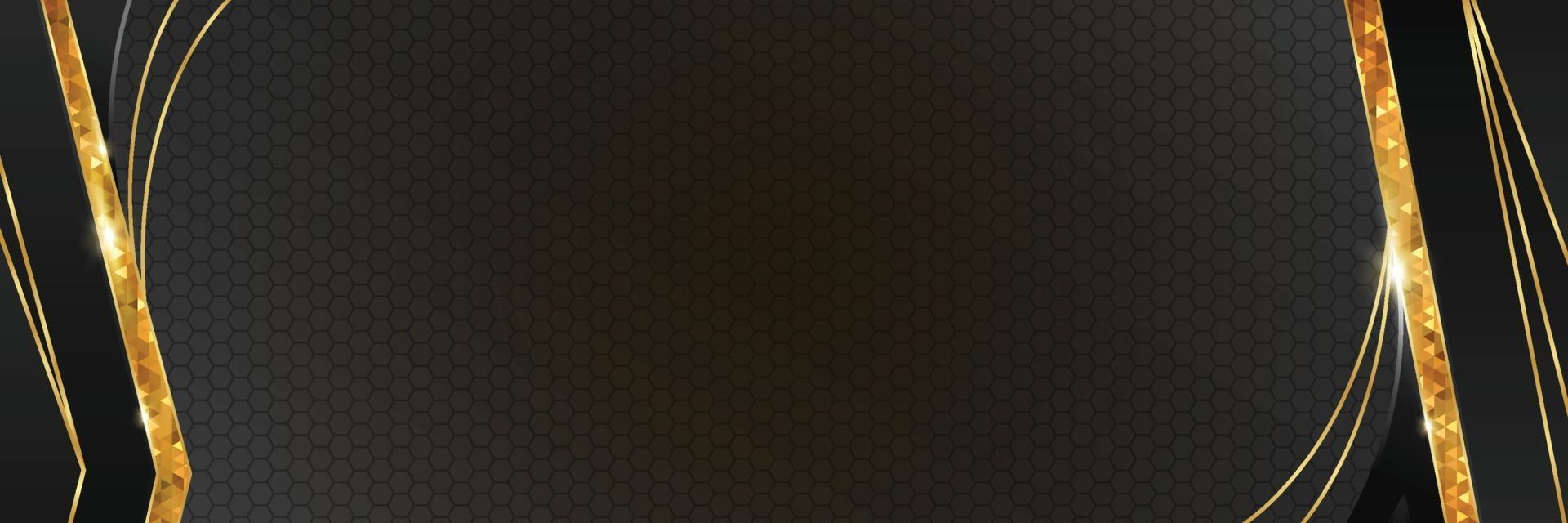 Background Banner Black Gold