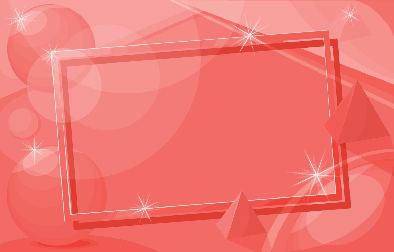 Pink 3D background frame vector