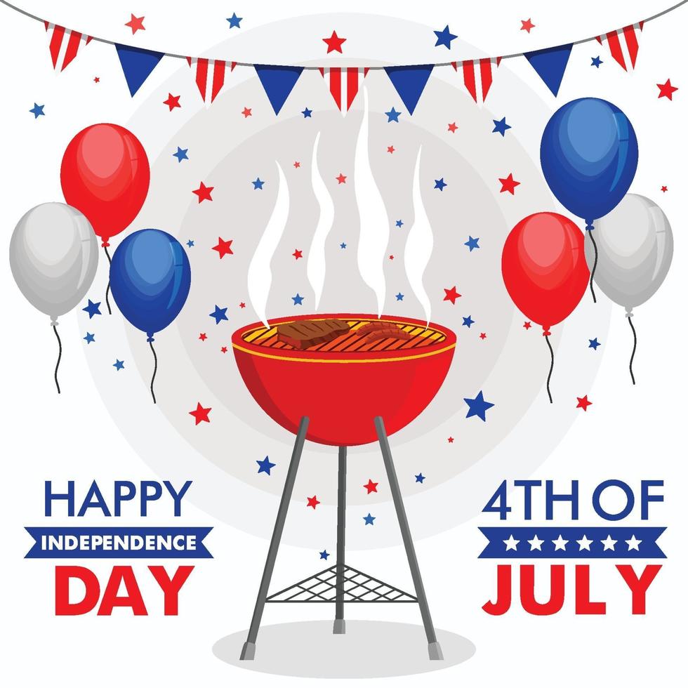 Happy Independence Day 4th of July vector