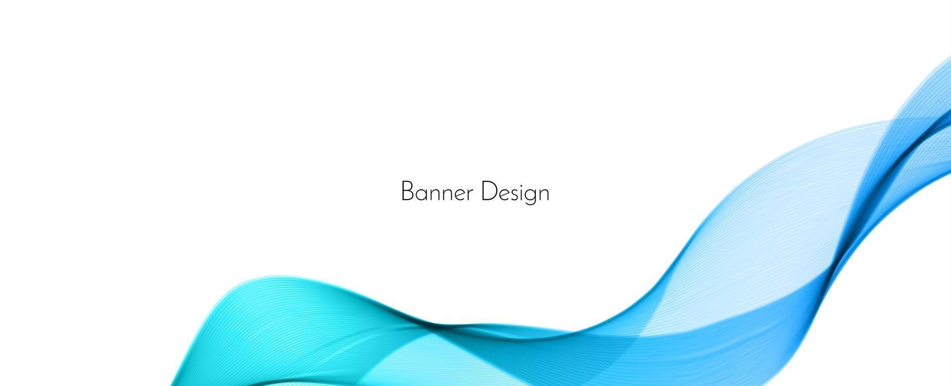 Fondo de banner de diseño de onda moderna azul abstracto vector