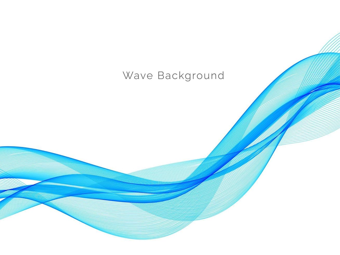 Modern decorative blue wave stylish dynamic background vector