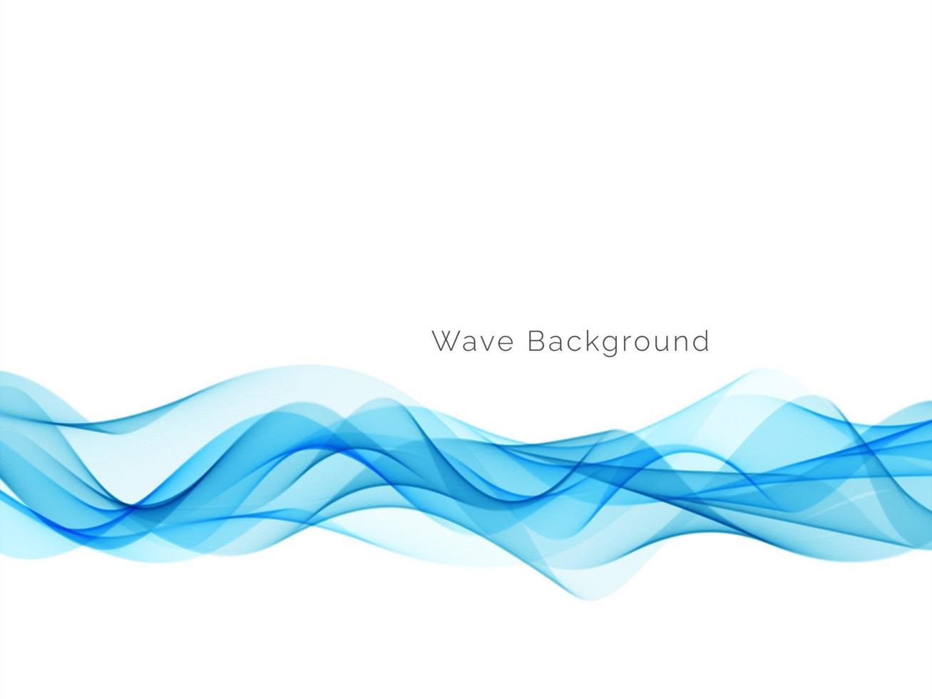 Decorative blue wave design modern background vector