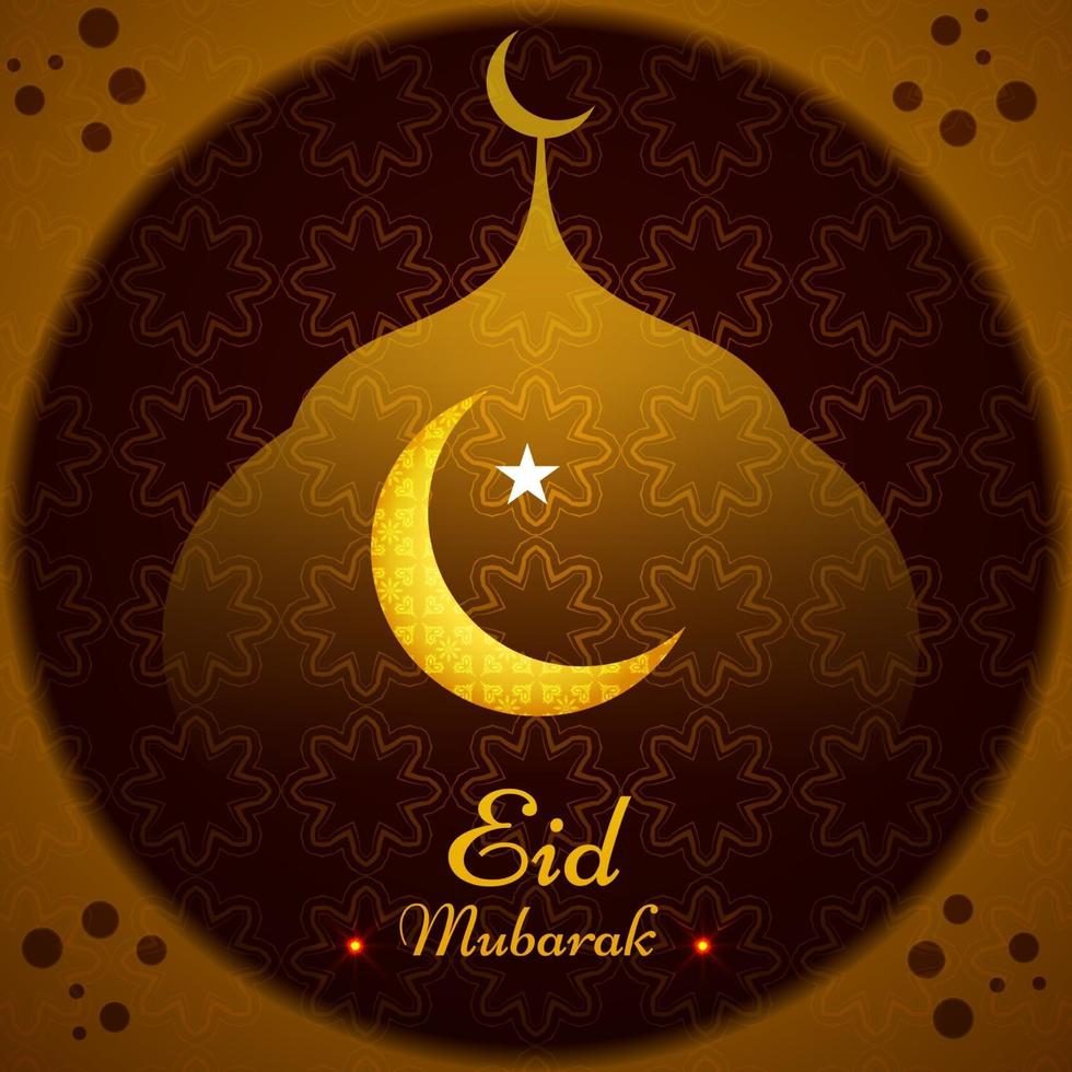 Eid Mubarak festival decorative background vector