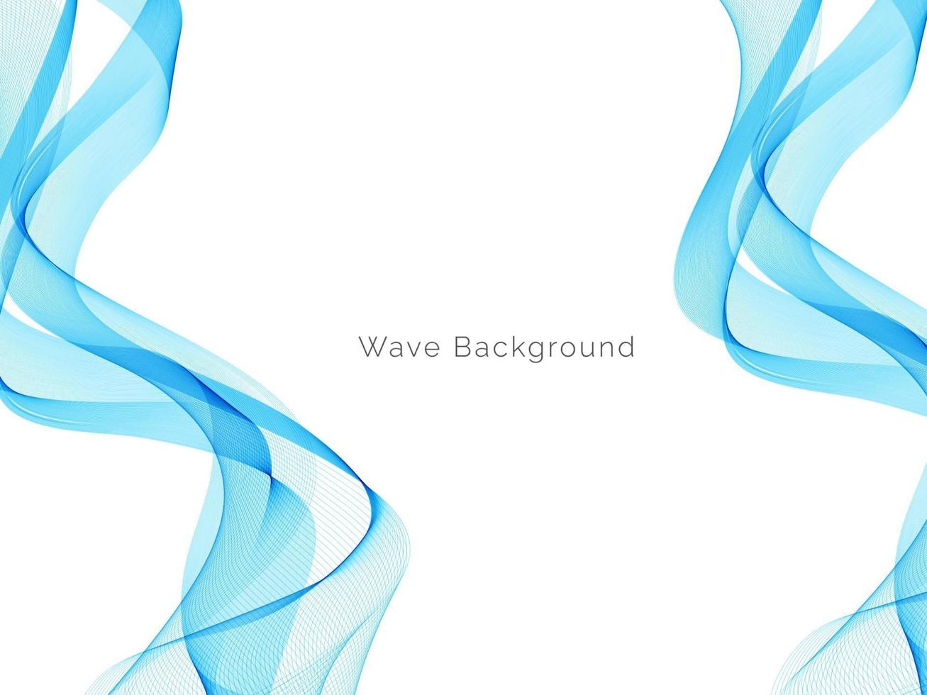 Abstract smooth stylish blue wave background vector