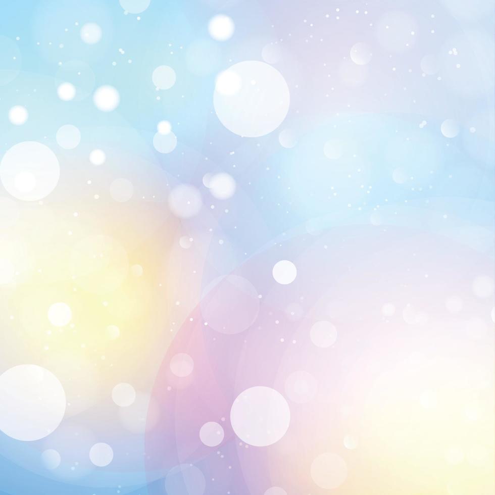 White blurred bokeh on blue background - Vector