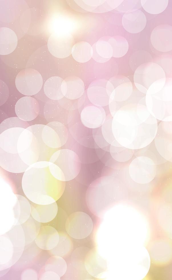 Multicolored blurry bokeh on a red background vector