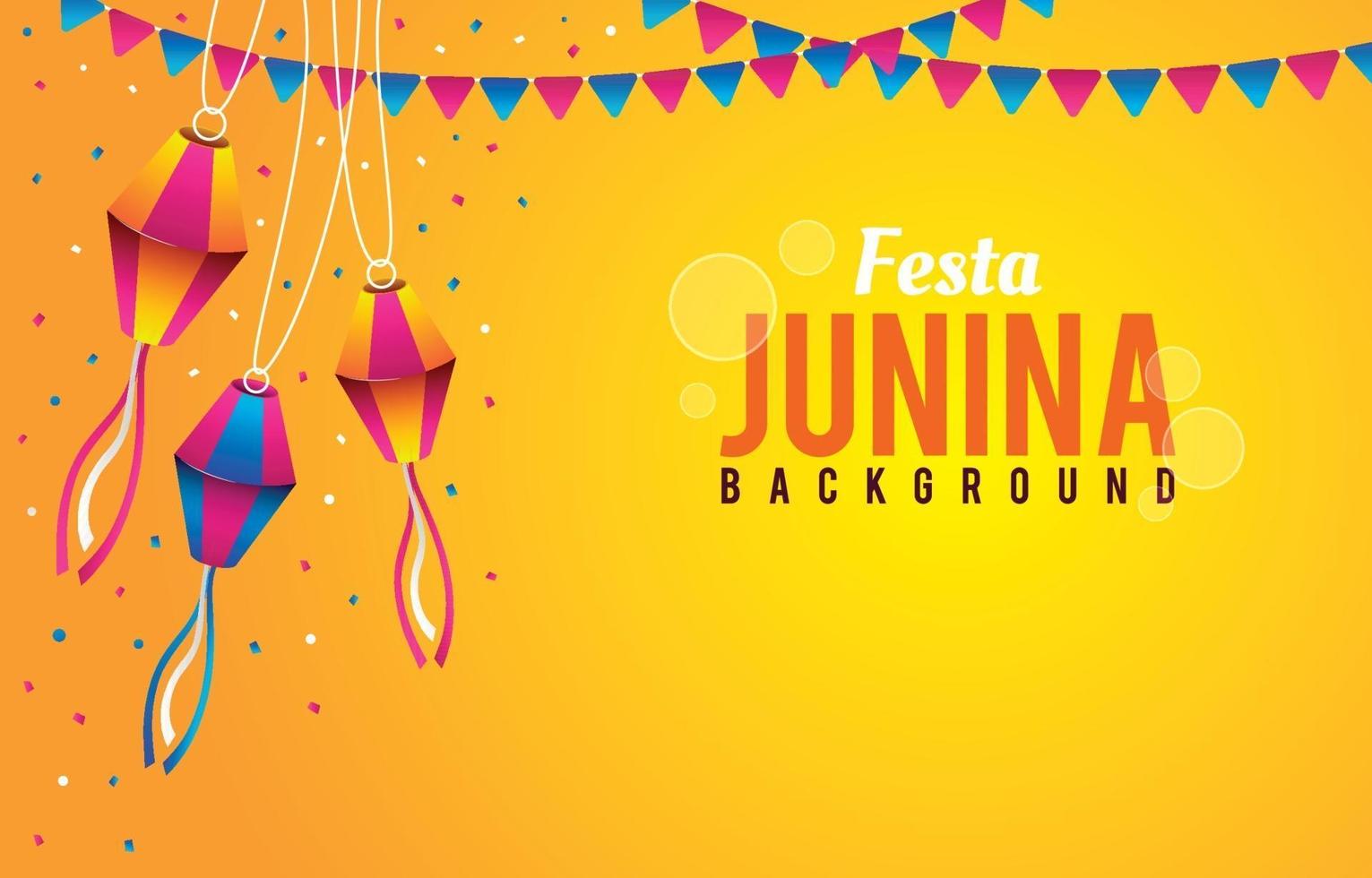 Festa Junina with Kites Illustration Background vector