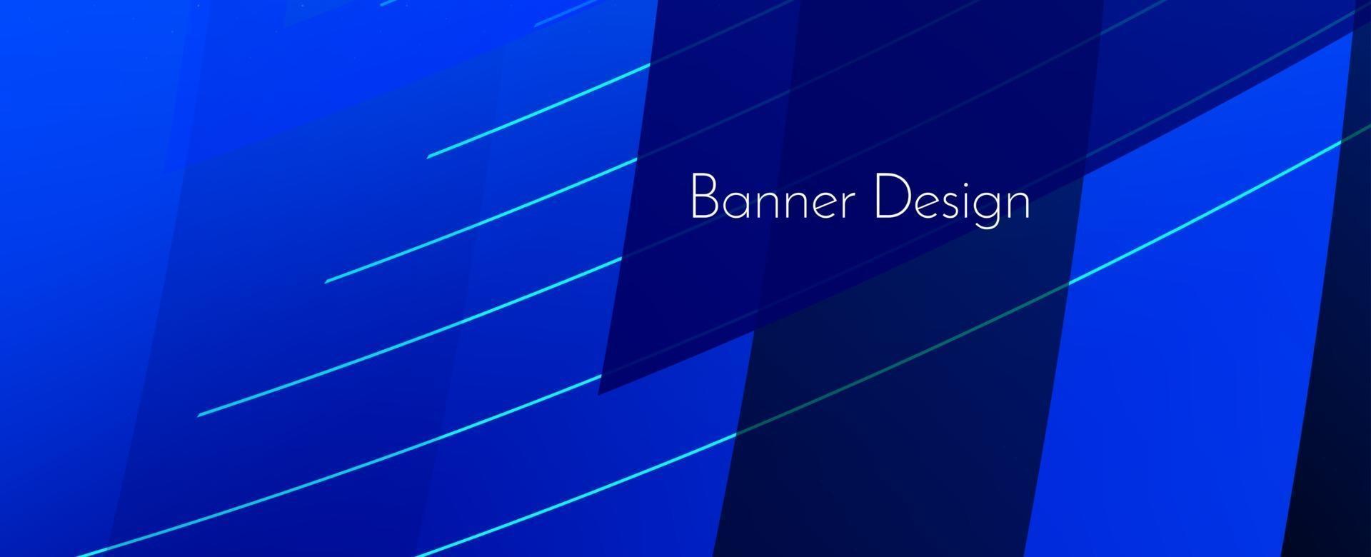 Abstract geometric blue decorative modern banner design background vector