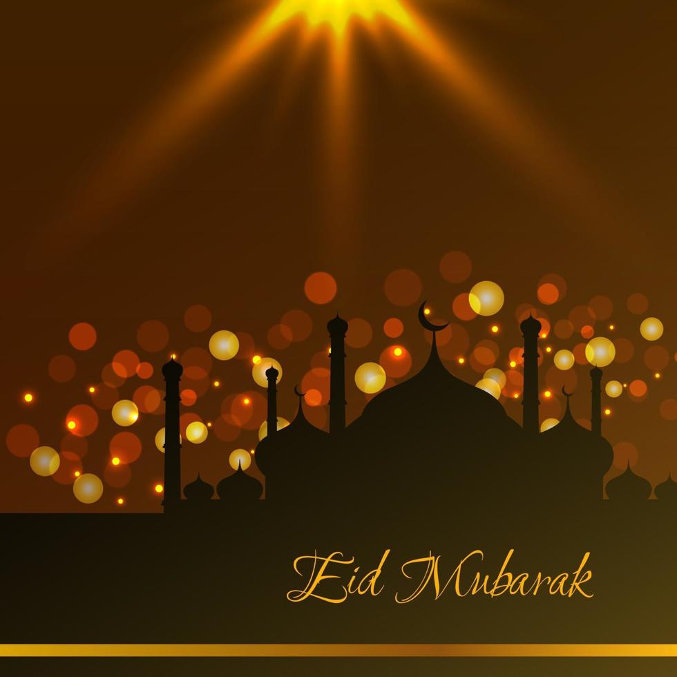 Abstract Eid Mubarak Islamic vector background design