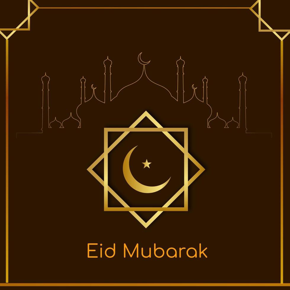 Eid Mubarak festival decorative background vector
