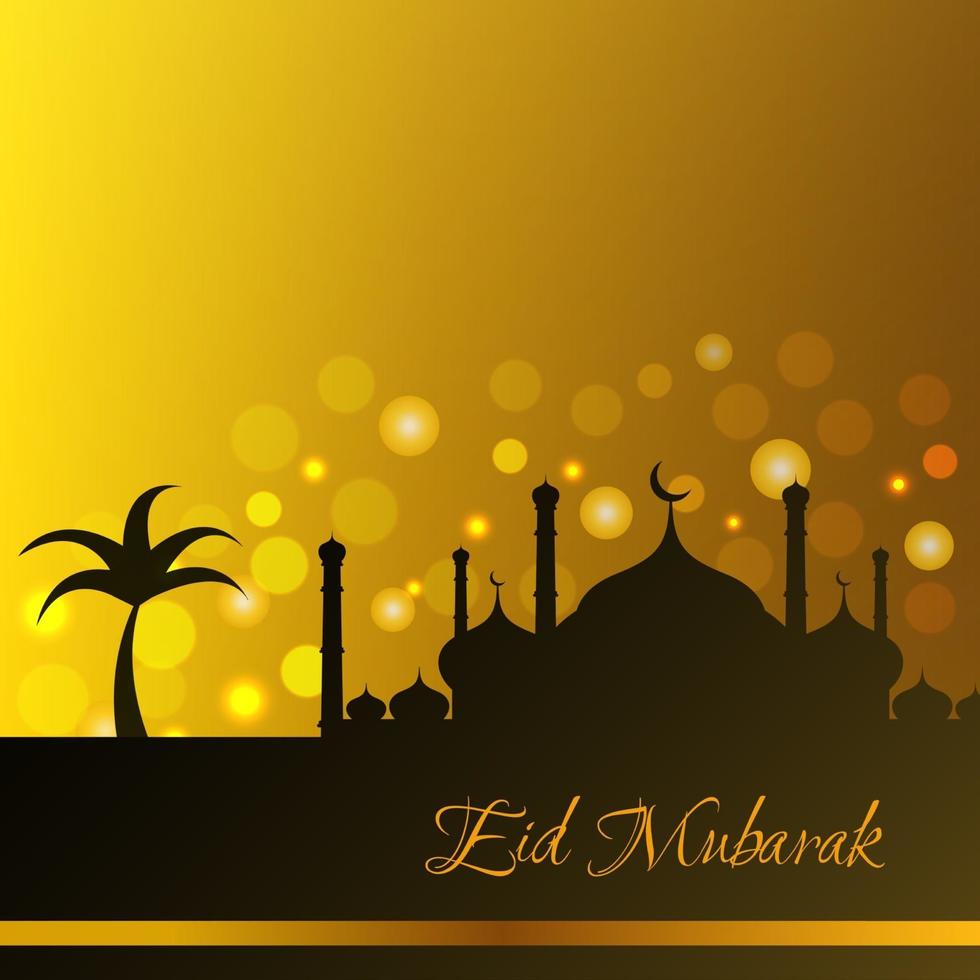 Abstract Eid Mubarak Islamic vector background design