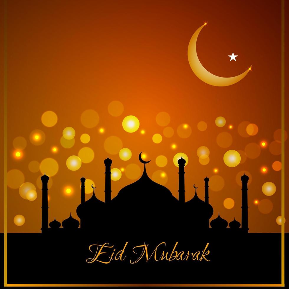 Abstract holy elegant decorative background for eid mubarak vector