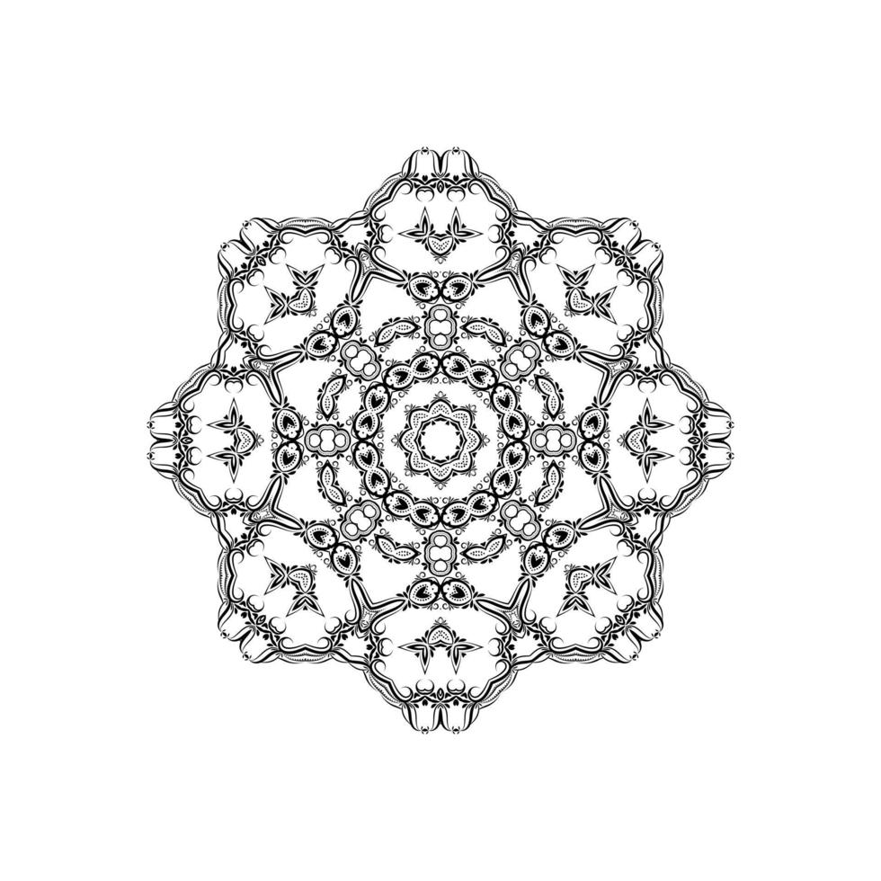 hermoso diseño mandala fondo aislado vector