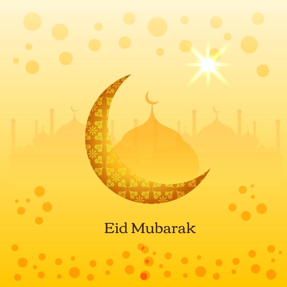 Abstract Eid Mubarak Islamic vector background design