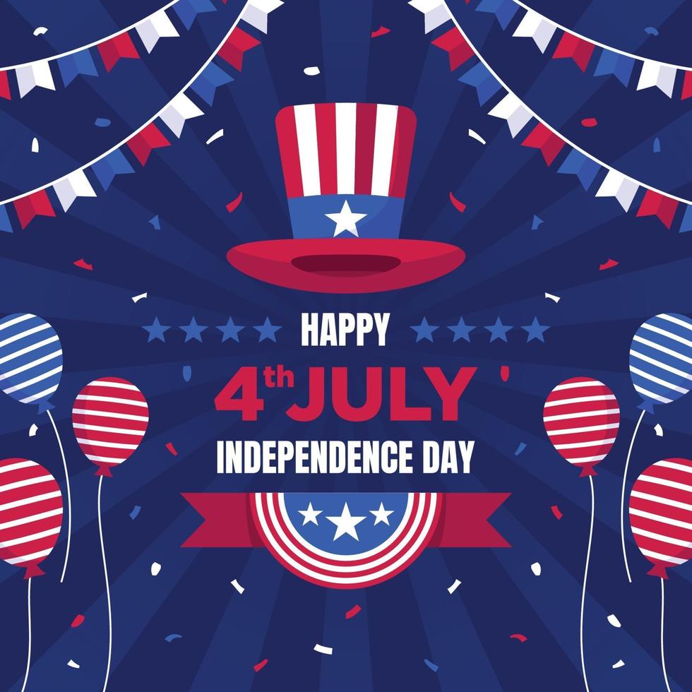 4th July Independence Day Illustration vector