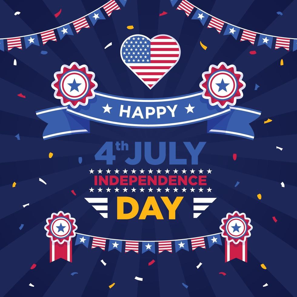 4th July Independence Day Illustration vector