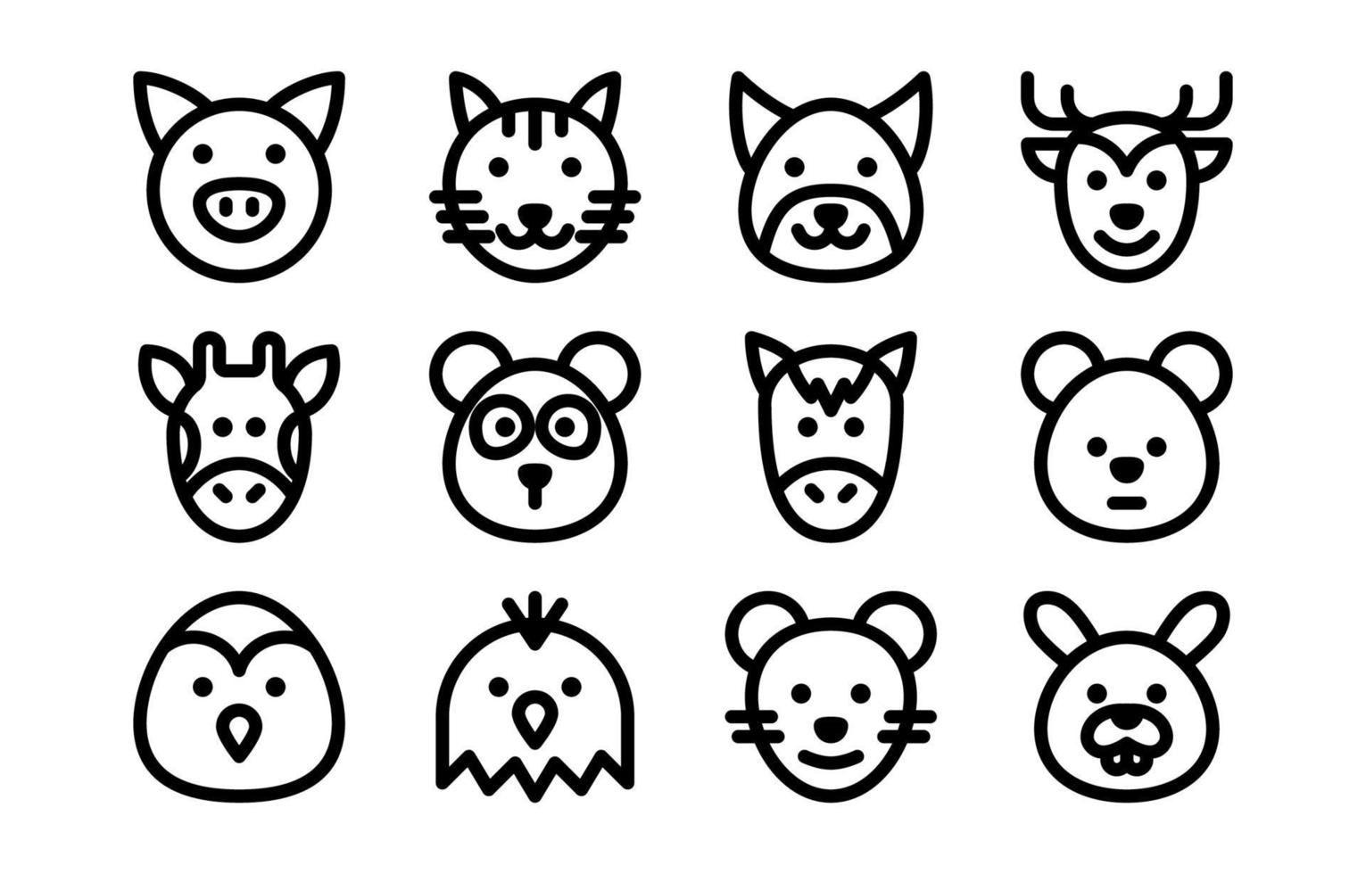 Animal Set Icon vector