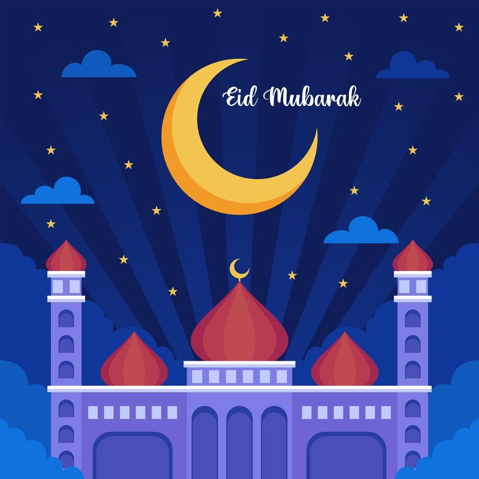 eid mubarak ilustración vector