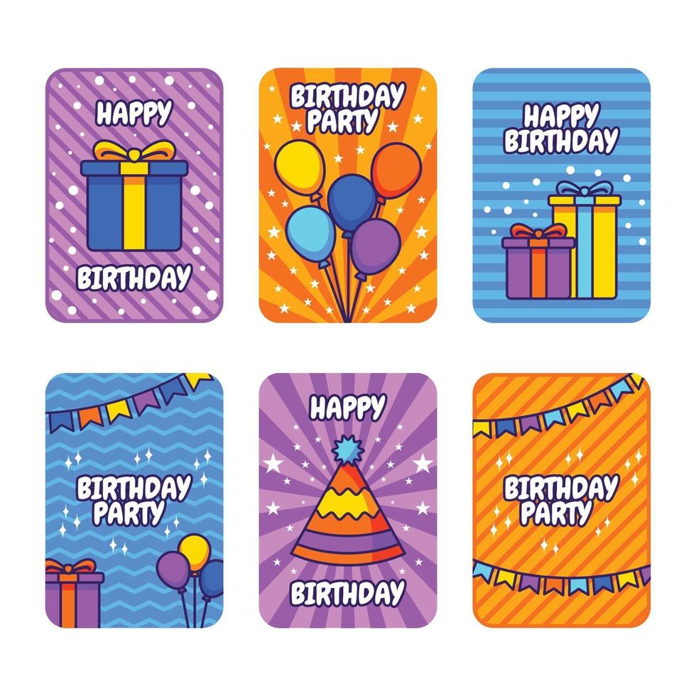 tarjeta de feliz cumpleaños vector