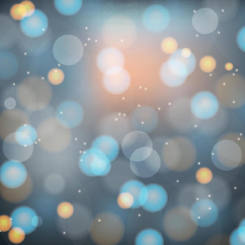 Multicolored blurry bokeh on a dark background vector