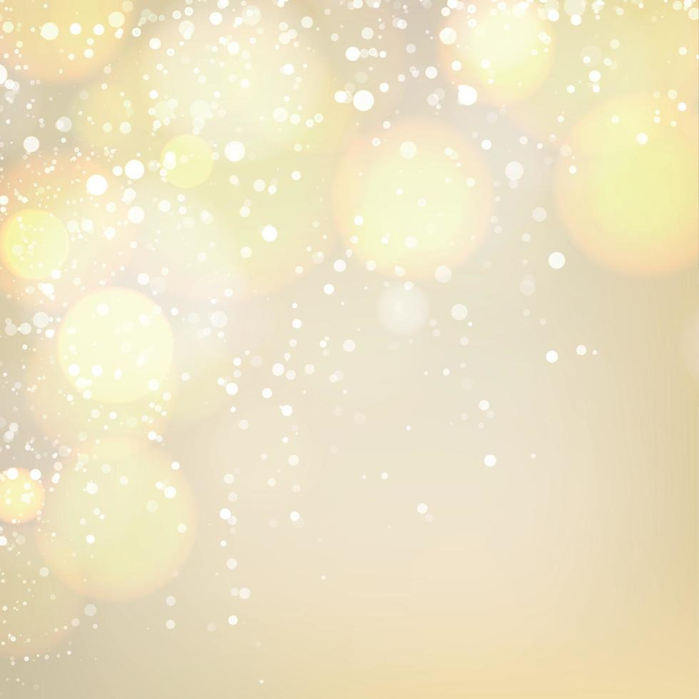 Yellow abstract blurred background with bokeh effect vector