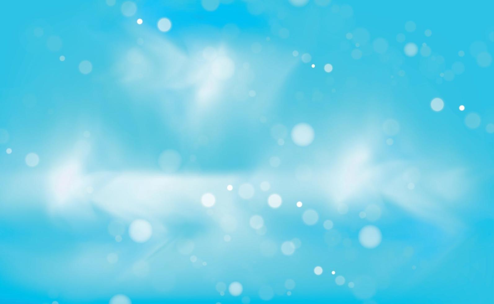 Abstract blue blurred background with bokeh effect vector