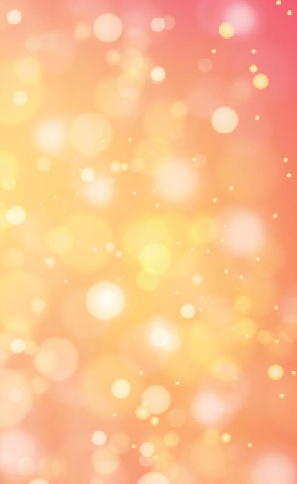 Multicolored blurry bokeh on a yellow background vector