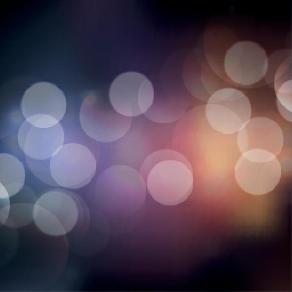 Multicolored blurry bokeh on a dark background vector