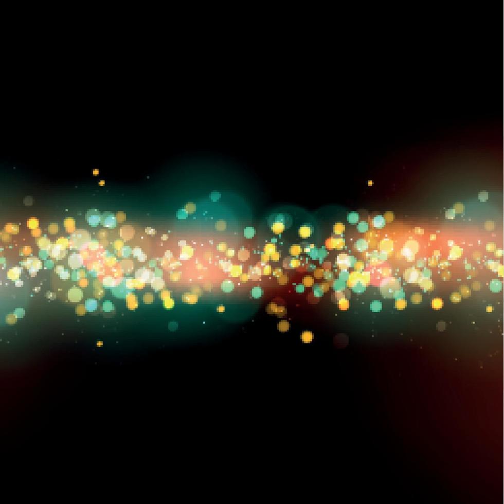 Bright bokeh with highlights on a dark background vector