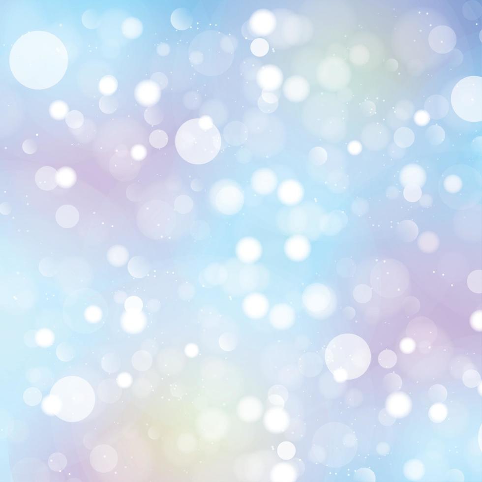 Abstract blue blurred background with bokeh effect vector