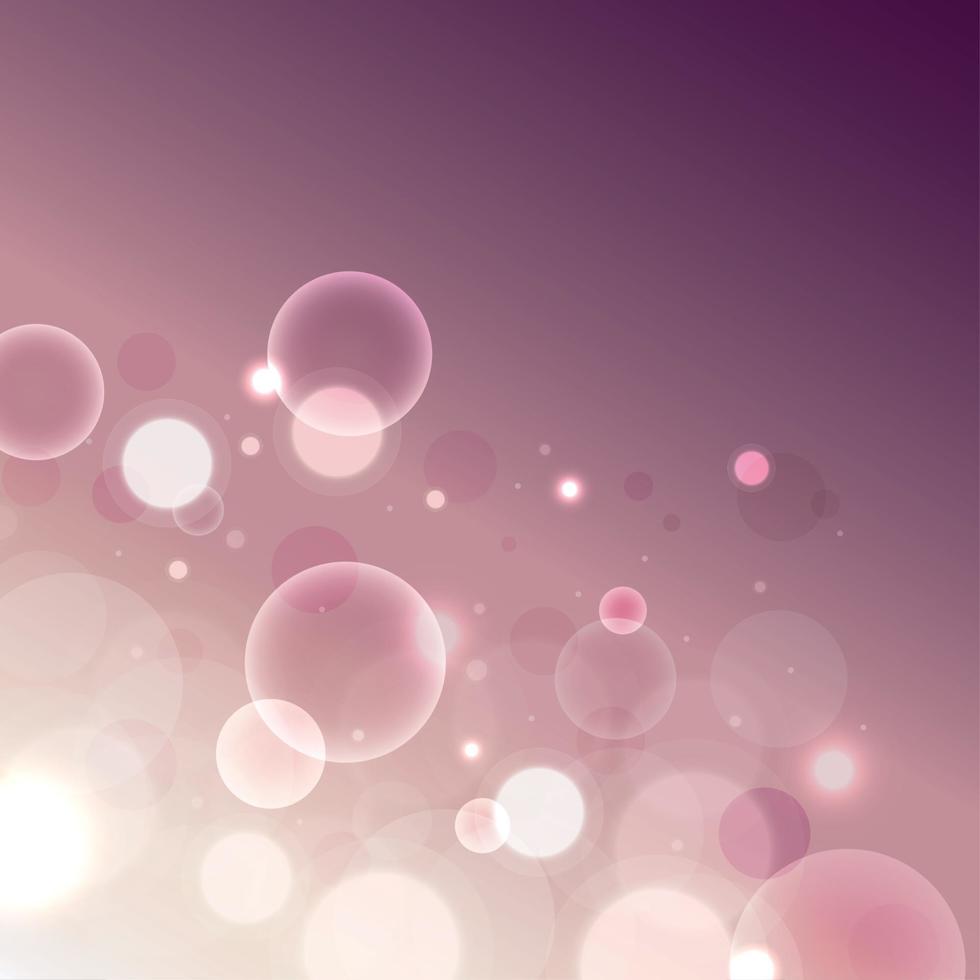 Multicolored blurry bokeh on a red background vector