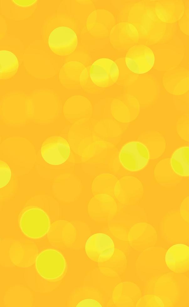 Yellow abstract blurred background with bokeh effect vector