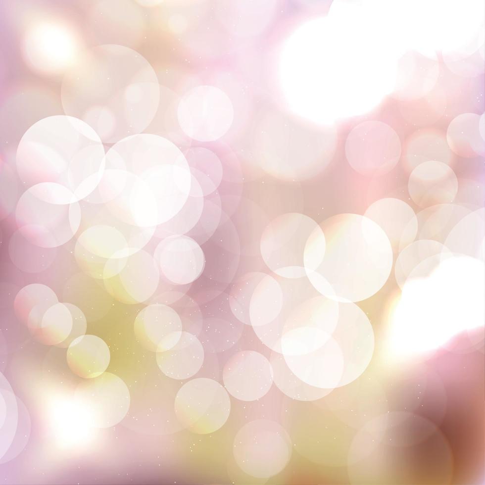 Multicolored blurry bokeh on a red background vector