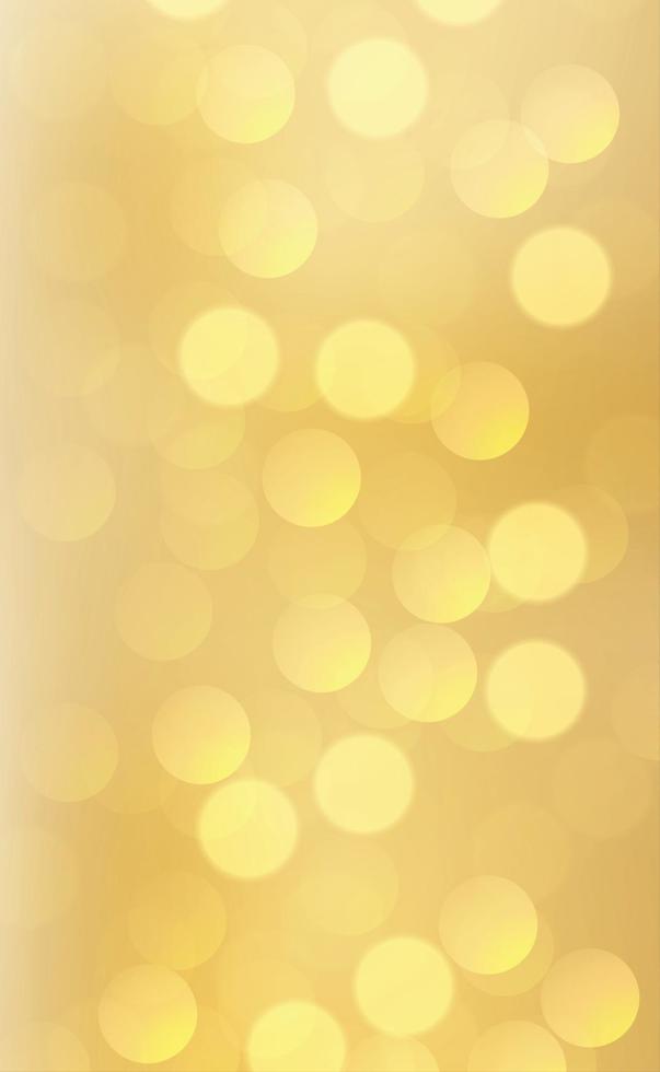 Yellow abstract blurred background with bokeh effect vector