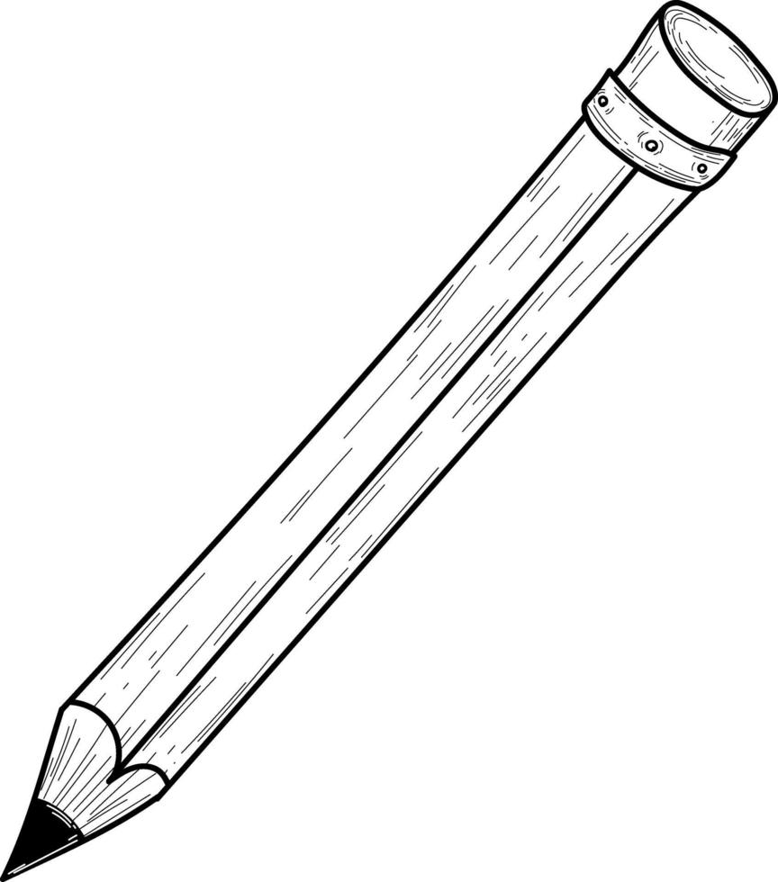 Simple doodle pencil vector