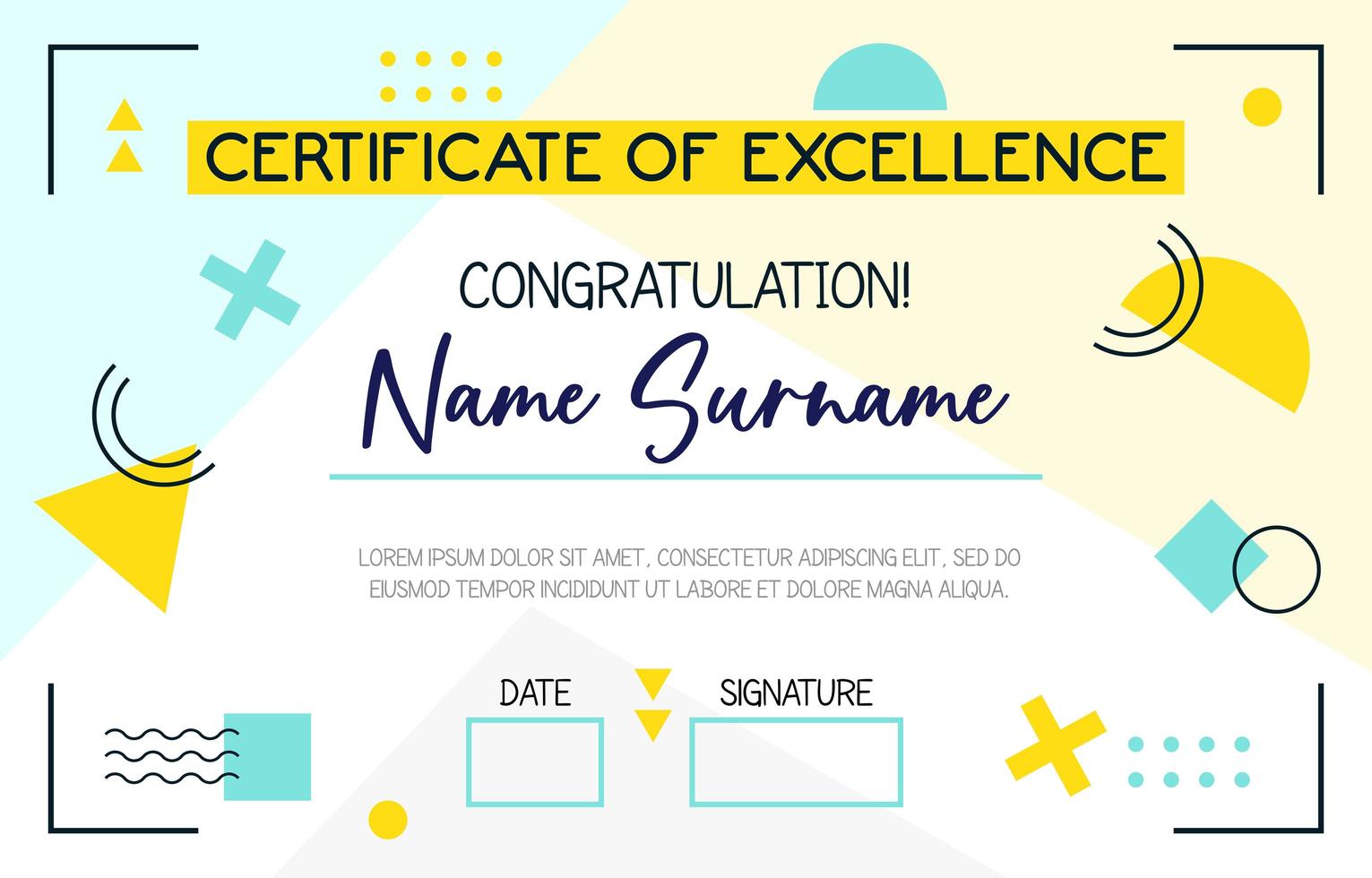 School Fun Certificate vector