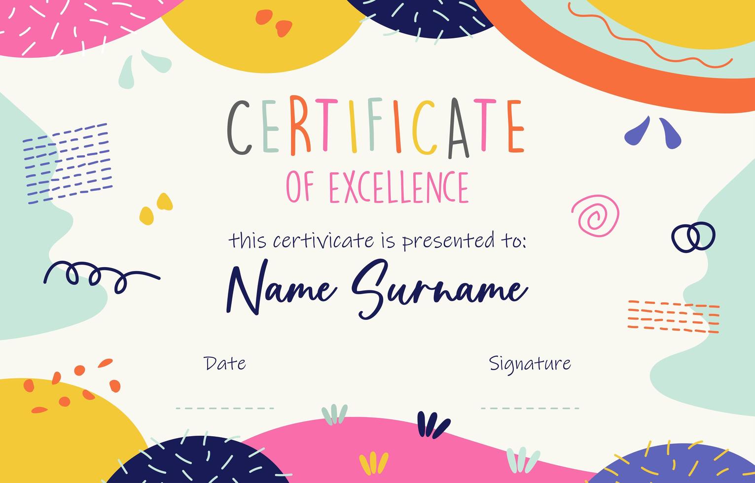 School Fun Certificate vector