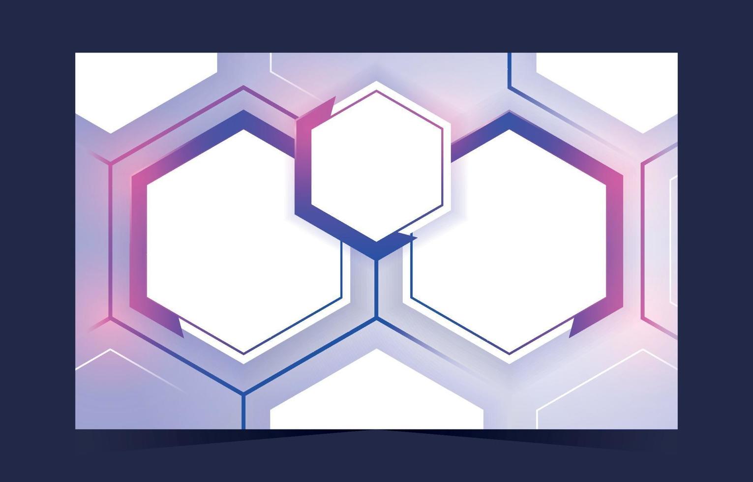 Hexagonal banner background vector