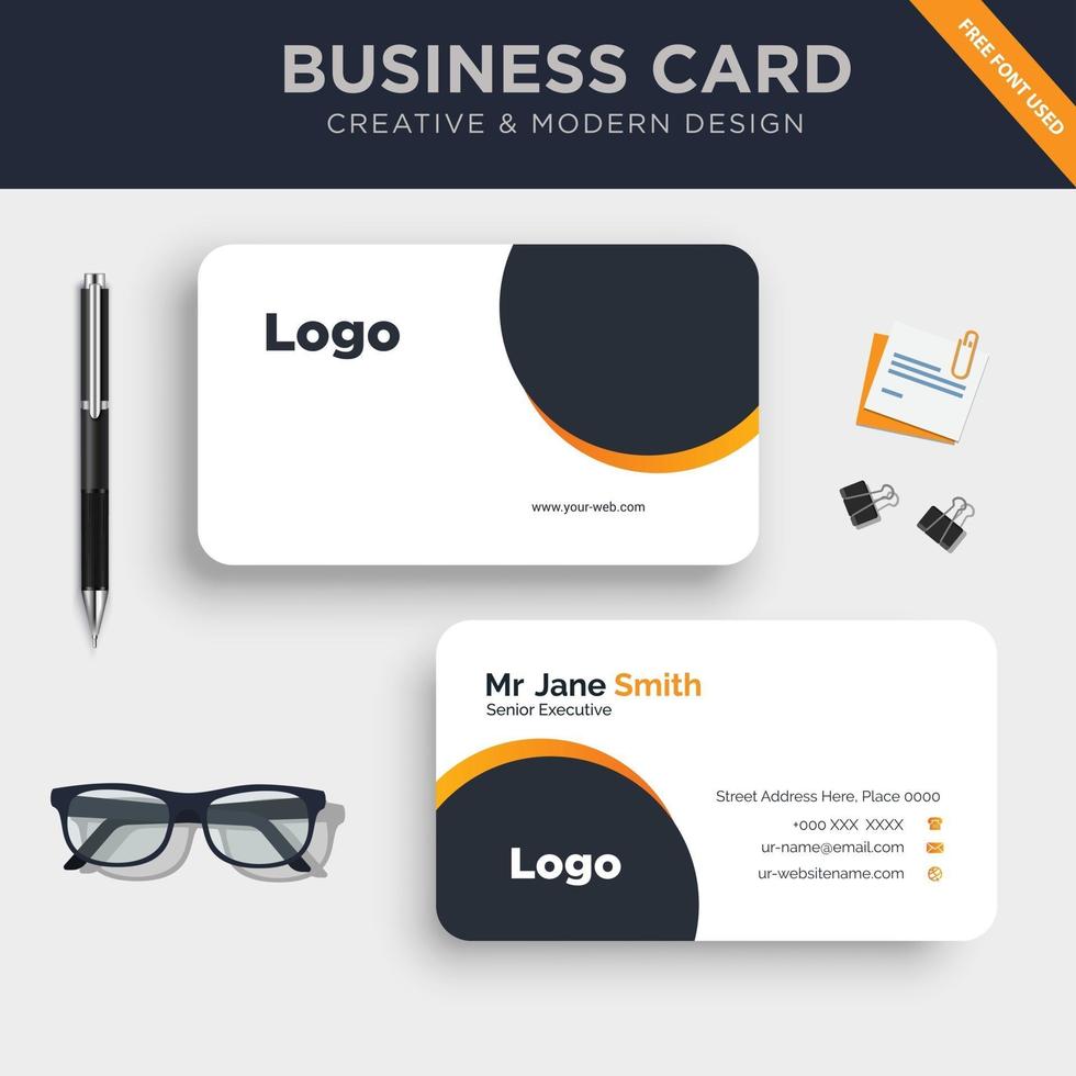 Creative Double sided Business Card Template vector