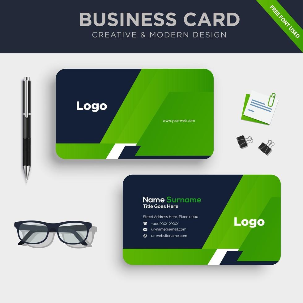 Creative Double sided Business Card Template vector