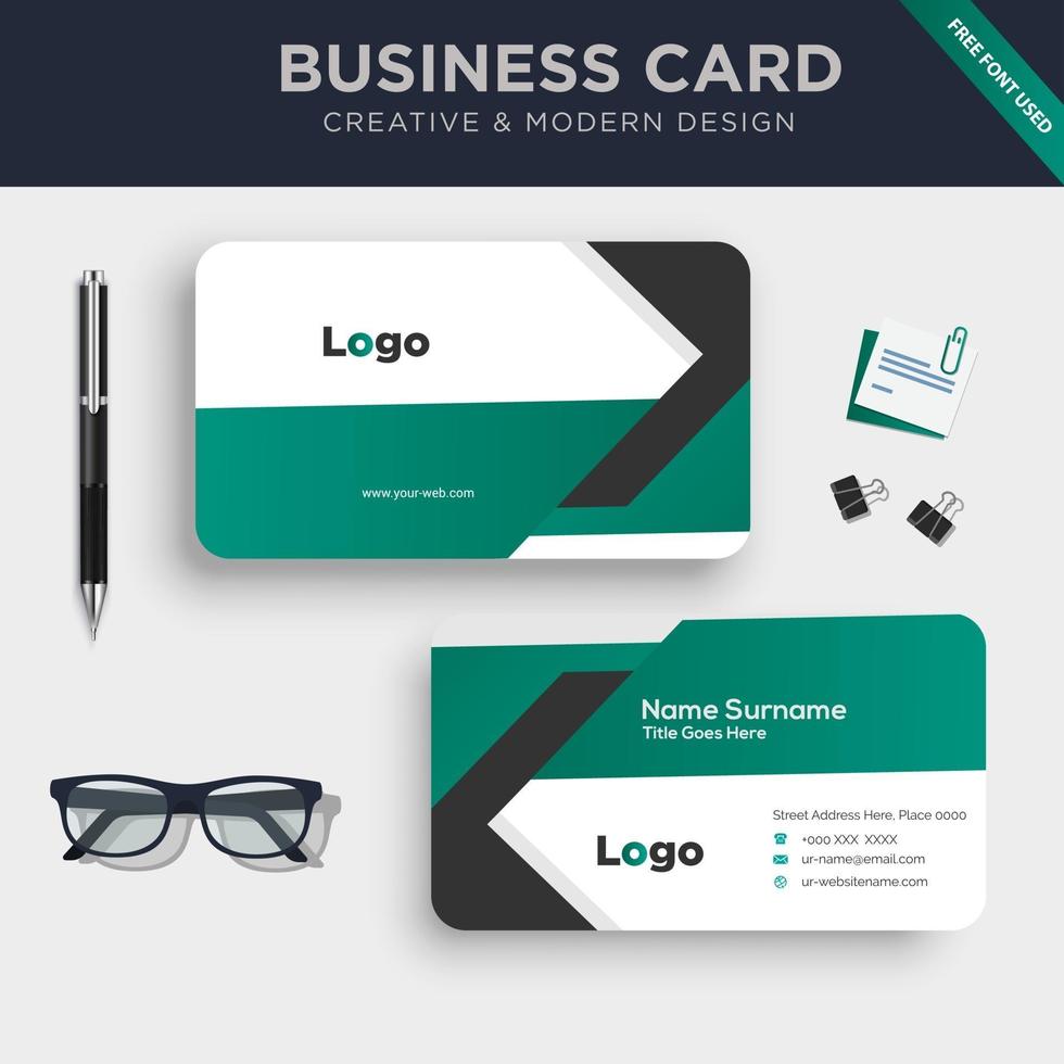 Creative Double sided Business Card Template vector